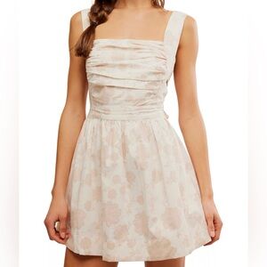 Elegant Cream Floral Dress